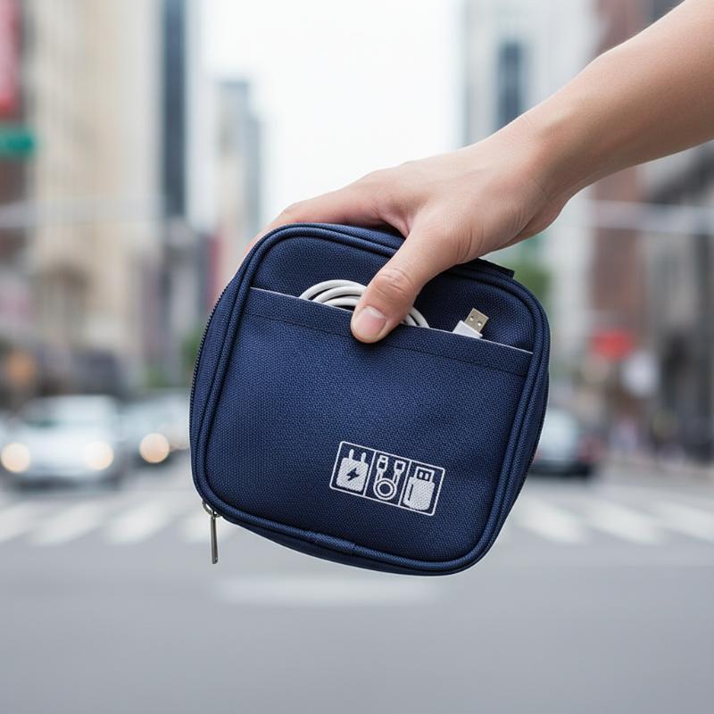 Travel Accessories Organizer Bag - 【F】Tas Organizer Kabel Portabel Tahan Air,