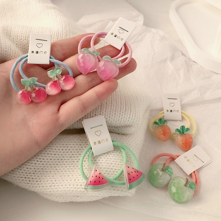 Travel Accessories Aesthetic - Ikat Rambut Wortel Anak 5 Pasang