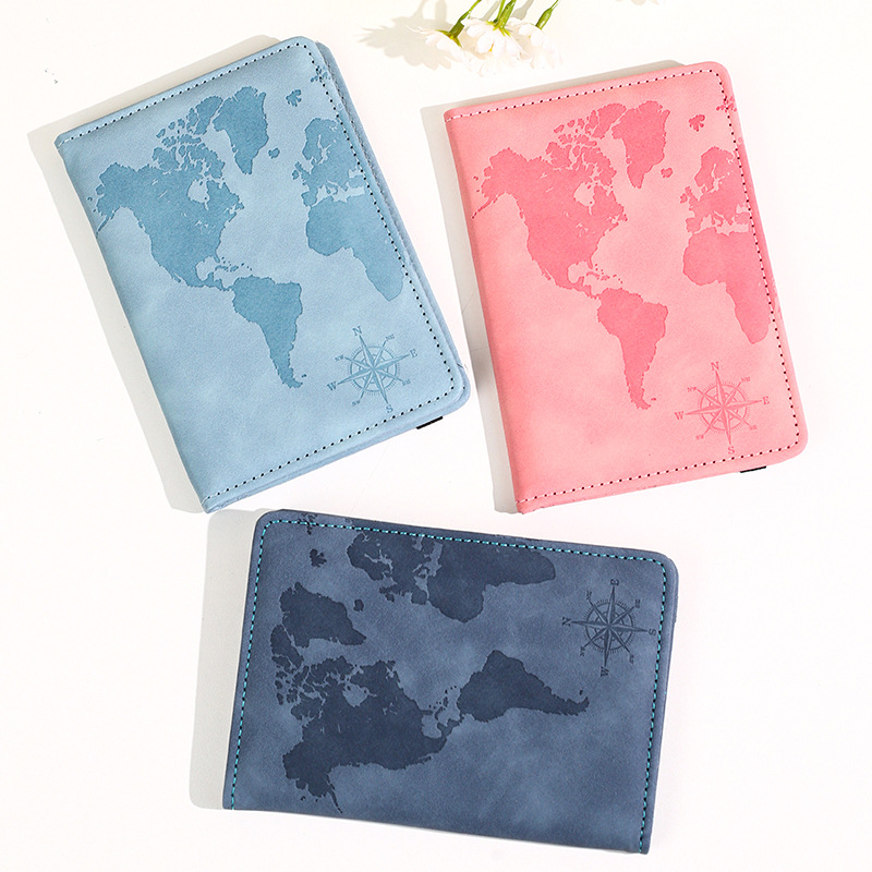 Tempat Paspor Kulit Cetak Peta - Travel Accessories India ulasan dan harga