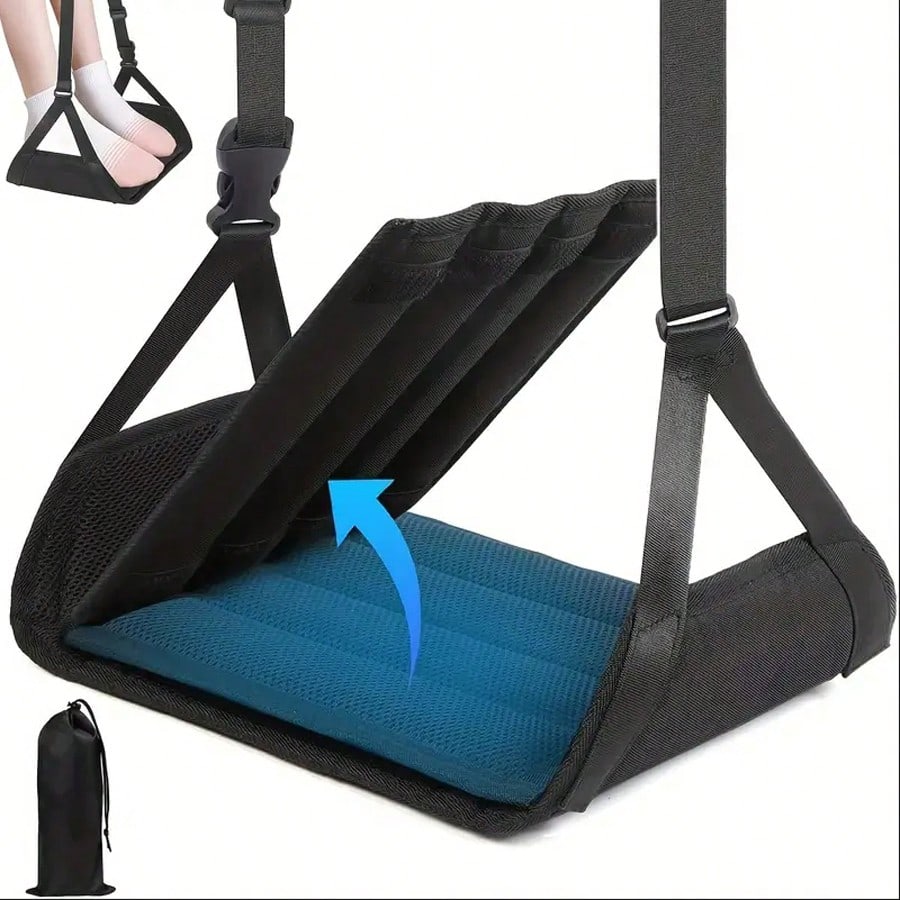 Alas Penyangga Kaki yang Dapat - Travel Accessories Long Flight ulasan dan harga